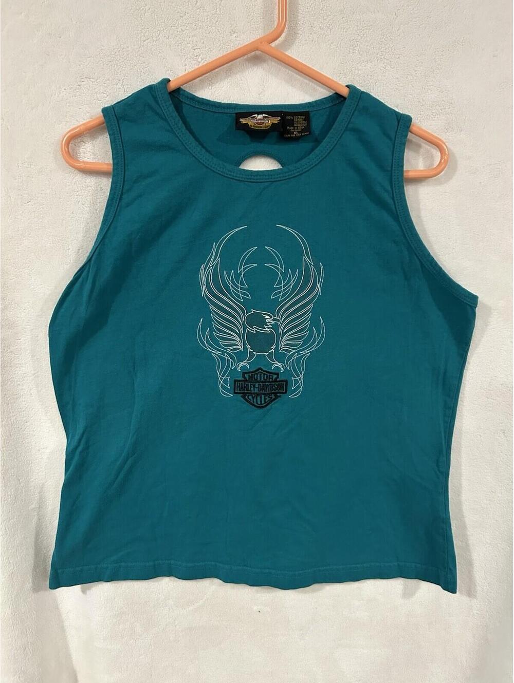 Vintage women’s Harley Davidson tank top with key hole cutout back XL